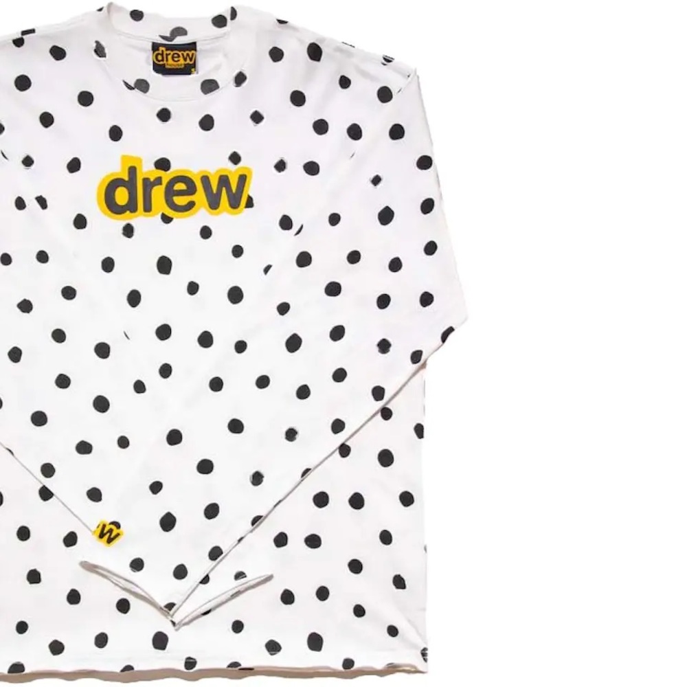 Drew House polka dot long sleeve tshirt, size XXS
